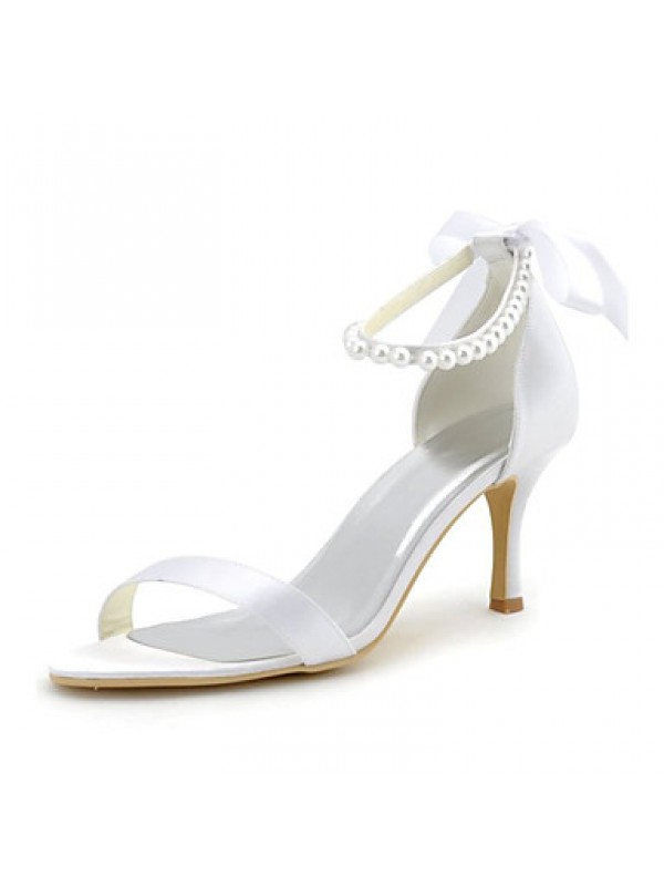 Women's Wedding Shoes Heels / Peep Toe / Pointed Toe Sandals Wedding / Party & Evening / Dress White